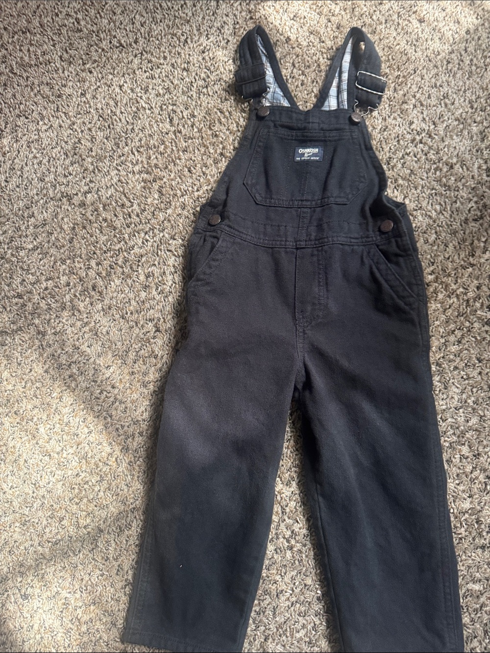 OshKosh B'gosh Solid Black Kids Overalls